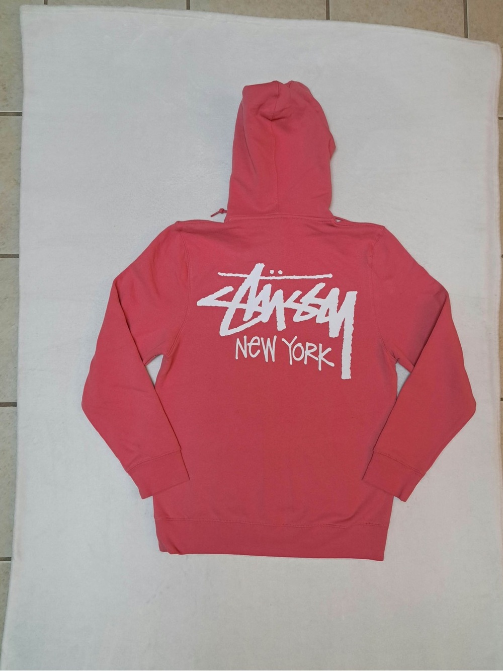 Stussy "New York" Chapter Pink Hoodie - Store Exclusive - Adult Size SMALL